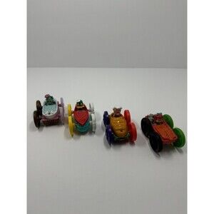 Vintage McDonald's Happy Meal Toys Set of 4 Tiny toons Flip Cars 90s warner bros